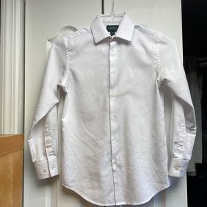 Lauren Ralph Lauren button down shirt. Boys size 14, white color.